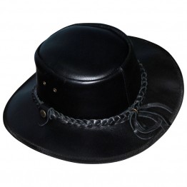 Western Leder Hut in schwarz 